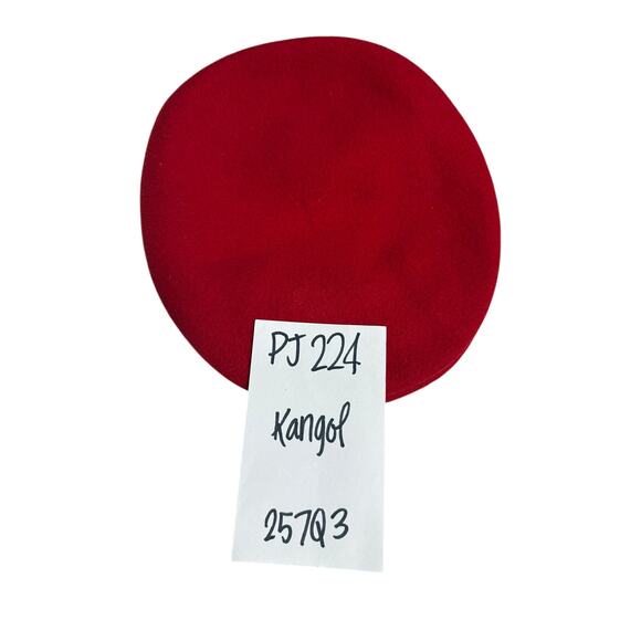Vintage 90s Kangol Wool Cap Medium M Made in Engladn Retro Streetwear Red - Picture 2 of 5